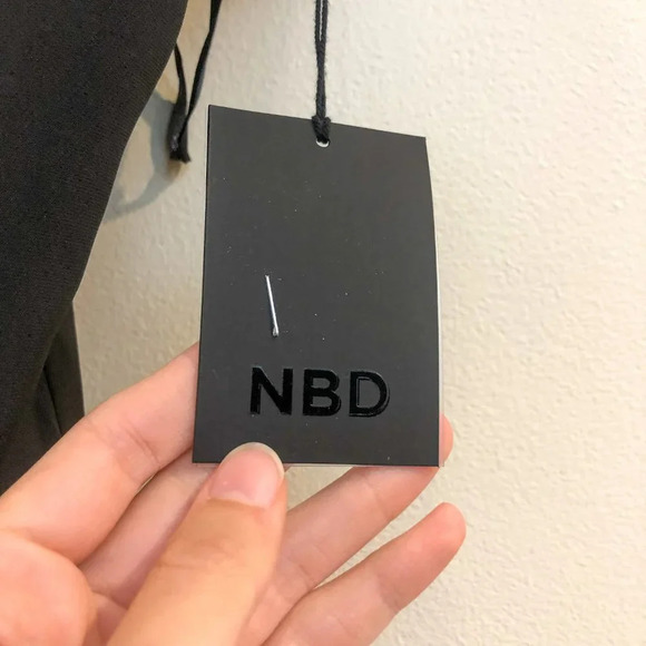 NEW NBD Black Grommet Sleeveless Mini Going Out Classic Dress Square Neckline XS - Picture 4 of 9